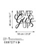 Wallity Never Give Up Escultura de Pared Negra